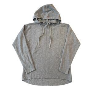 Quince Eco-Knit Milano Stitch Pullover Sweater Hoodie Size XS Heather Grey